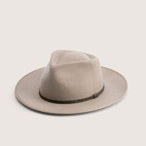 NWT Will + Bear | Calloway Fawn Wool Australian Fedora Hat Leather Unisex Medium